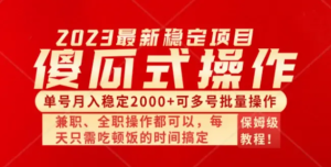最新傻瓜式无脑操作搬砖项目,单号月入稳定2000+可多号批量操作-常盈社-官方网站