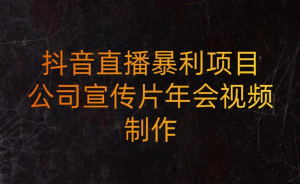 抖音直播暴利项目,有人30小时收入36万音浪,公司宣传片年会视频制作-常盈社-官方网站