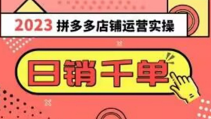 2023拼多多运营实操,每天30分钟日销1000+,爆款选品技巧大全-常盈社-官方网站