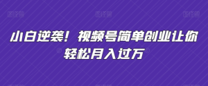 小白逆袭!视频号简创业让你轻松月入过万!-常盈社-官方网站