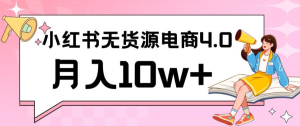 小红书新电商实战，无货源实操从0到1月入10W+联合抖音放大收益-常盈社-官方网站