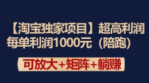 【淘宝独家项目】超高利润玩法：每单利润1000元-常盈社-官方网站