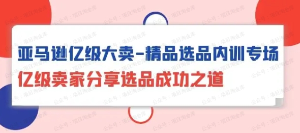 亚马逊亿级大卖-精品选品内训专场