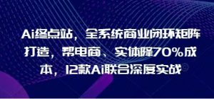 AI终点站，全系统商业闭环矩阵打造，帮电商、视频、设计降70%成本，12款AI联合深度实战-常盈社-官方网站