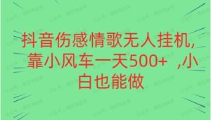 抖音伤感情歌无人挂机，靠小风车一天500+小白也能做-常盈社-官方网站