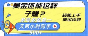 美金新玩法,轻松上手,美金秒到账多收益,一天两小时,到手500+-常盈社-官方网站