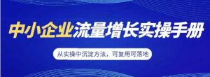 中小企业实战手册流量增长案例全拆解-常盈社-官方网站