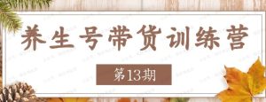 养生号带货训练营【第13期】-常盈社-官方网站