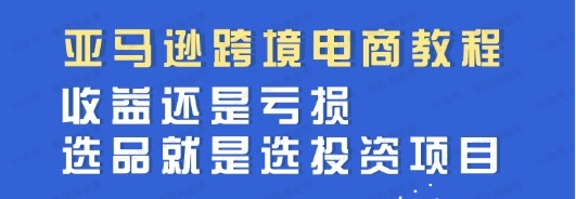 图片[1]-亚马逊跨境电商教程：收益还是亏损！选品就是选投资项目-常盈社-官方网站