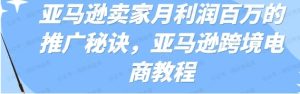 亚马逊卖家月利润百万的推广秘诀!-常盈社-官方网站
