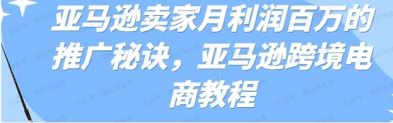 图片[1]-亚马逊卖家月利润百万的推广秘诀！-常盈社-官方网站