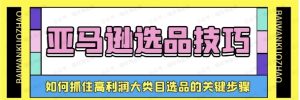 亚马逊卖家月利润百万的选品秘诀!-常盈社-官方网站