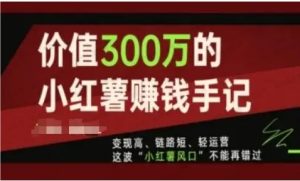 价值300万的小红书赚钱手记-常盈社-官方网站