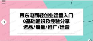 京东电商轻创业运营入门基础通识及经验分享-常盈社-官方网站