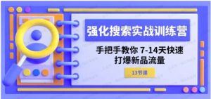 强化搜索实战训练营,手把手教你7-14天快速-打爆新品流量-常盈社-官方网站