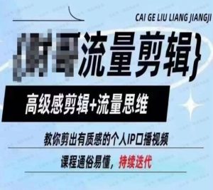 流量剪辑,高级剪辑课+流量思维,教你剪出有质感的个人IP口播视频-常盈社-官方网站